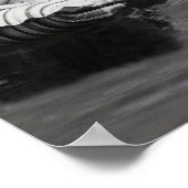 女子食べパスタ・オン・レイクヴィンテージ・ウォール・アート ポスター (角)