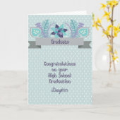 女子高校卒業カード カード (黄色い花)