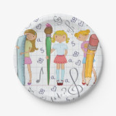 女子高生 ペーパープレート (正面)