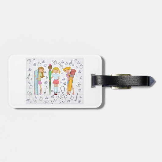 女子高生 ラゲッジタグ (裏面横)