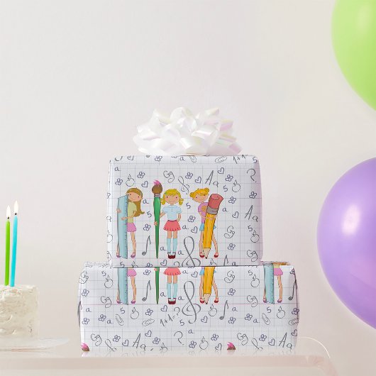 女子高生 ラッピングペーパー