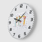 女子高生 ラージ壁時計 (傾斜)