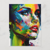 女子鮮やか顔はがき事業マーケティング ポストカード (正面)