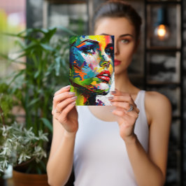 女子鮮やか顔はがき事業マーケティング ポストカード