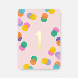 女子1歳の誕生日ピンクと金ゴールド 箔招待状