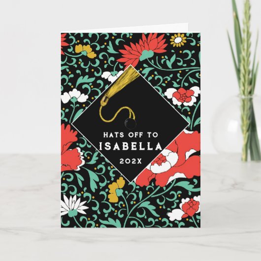 女子10代の卒業カード カード (正面)