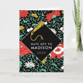 女子10代の卒業カード カード (正面)