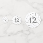 女子10代グレーシルバーのバレーボールパーティー コンフェッティ (裏面)