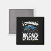 女子100日の学校モンスタートラックボーイガールK マグネット (正面/裏面)