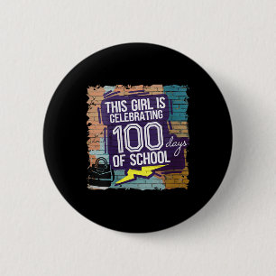 女子100日目おもしろい服100日O 缶バッジ