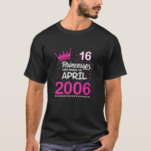 女子16位誕生日ティーピンクプリンセス生まれ Tシャツ