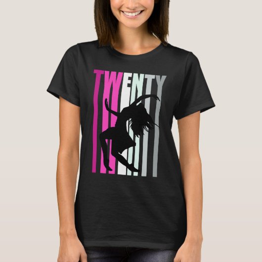 女子20位誕生日ダンスダンサーのクイーン表現型 Tシャツ (正面)