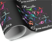 女子25体操ポーズパーソナライズされた ラッピングペーパー (ロールコーナー)