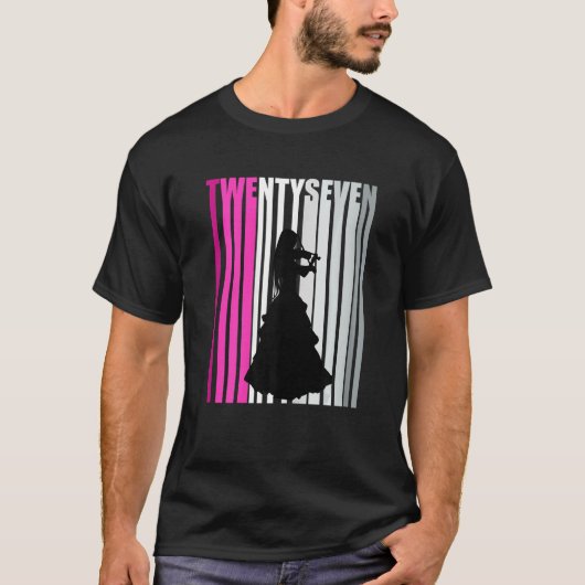 女子27thヴァイオリン奏者誕生日バイデーバイオリニスト tシャツ (正面)