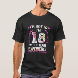女子3月女子1992年30誕生日30歳I Tシャツ