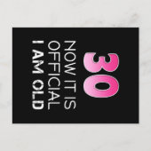 女子30歳の誕生日シャツ女子おもしろい。今だ ポストカード (正面)