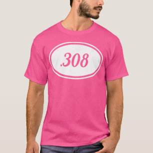 女子308狩りライフルキャリバーレディーガンオーナー Tシャツ