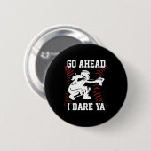 女子39sソフトボールおもしろい捕手10代の女子あえて 缶バッジ (正面&裏面)