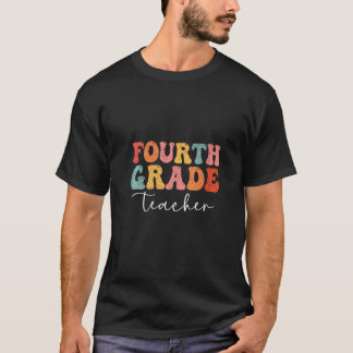 女子4年生先生レトロメンズファースト Tシャツ