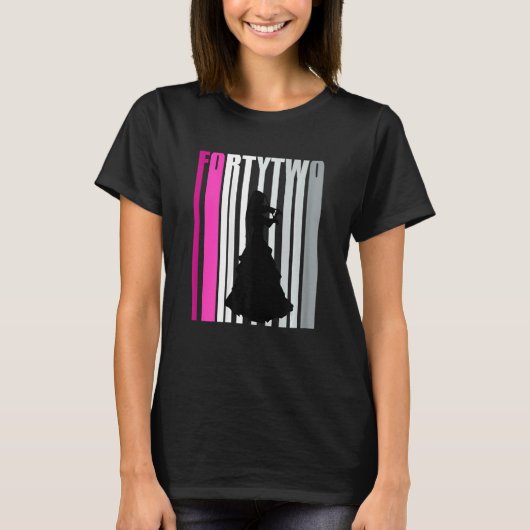 女子42ndヴァイオリン奏者誕生日バイオリニスト tシャツ (正面)