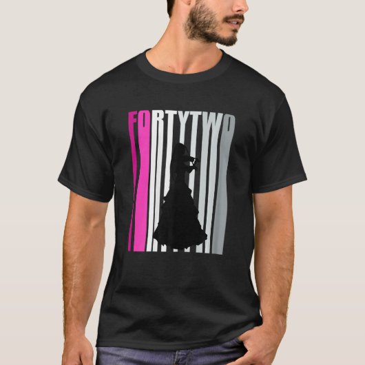 女子42ndヴァイオリン奏者誕生日バイオリニスト tシャツ (正面)