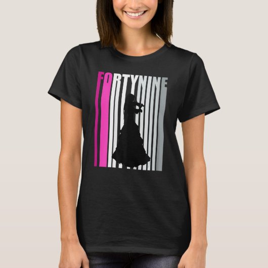 女子49thヴァイオリン奏者誕生日バイデーバイオリニスト tシャツ (正面)