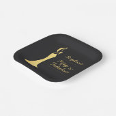 女子50番金ゴールドカクテルモダンドレス誕生日 ペーパープレート (傾斜あり)