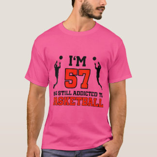 女子57位誕生日57歳バスケットボールプレイ Tシャツ