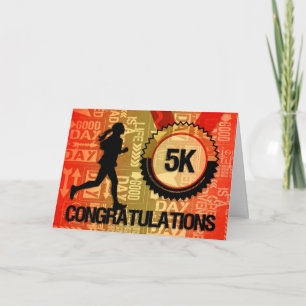 女子5Kランナーおめでとうスポーツ カード