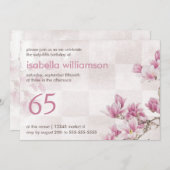 女子65歳の誕生日パーティー | ムーヴマグノリアス 招待状 (正面/裏面)