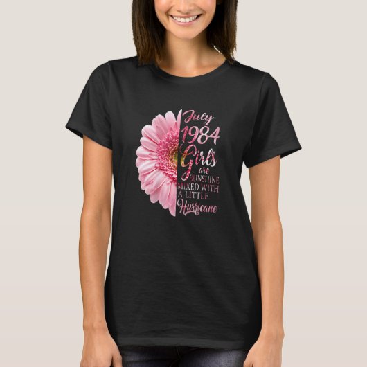 女子7月女子1984年38歳38誕生日 Tシャツ (正面)