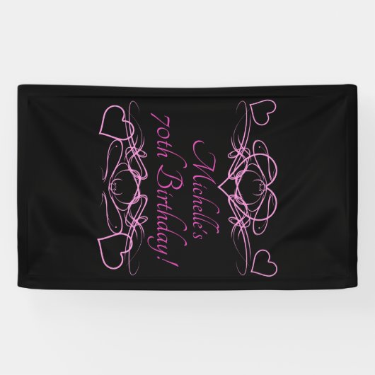 女子70誕生日 横断幕 (横)