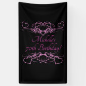 女子70誕生日 横断幕 (縦)