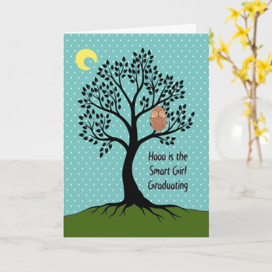 女子8年生の卒業カー頭が切れるド カード (黄色い花)