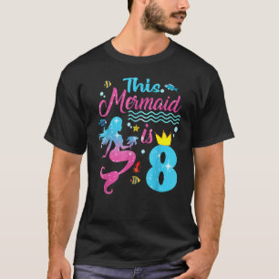 女子8誕生日この人魚は8歳Cos Tシャツ