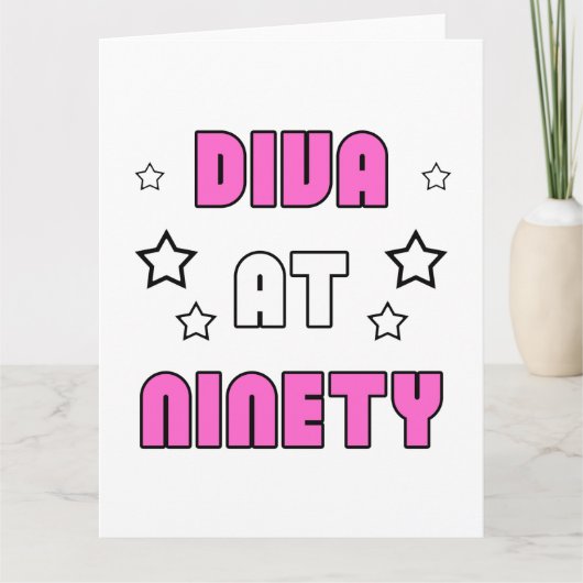 女子90誕生日 カード (正面)