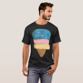 女子・女性用アイスクリームコーンアイスクリーム Tシャツ (正面フル)
