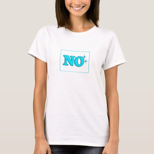 女子「NO✦」ミニマリストグラフィックティーおもしろい- & Bol Tシャツ (正面)