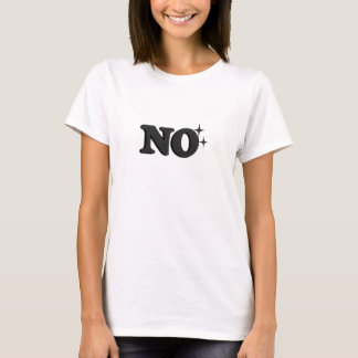 女子「NO✦」ミニマリストグラフィックティーおもしろい- & Bol Tシャツ