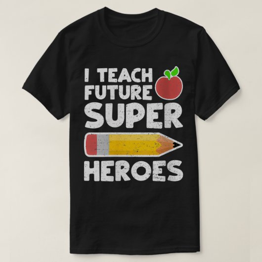 女子I Future 教え Superheroes School VNeck Tシャツ (デザイン正面)