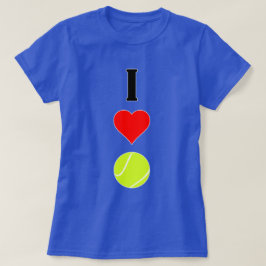 女子I Love (ハート)テニスTシャツ Tシャツ