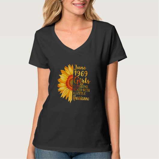 女子June女子1969第53誕生日53歳 Tシャツ (正面)
