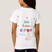 女子Kポップ・アートのシャツ Tシャツ (裏面)