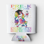 女子Pre-K卒業式の魔法のユニコーンギフト 缶クーラー (裏面)