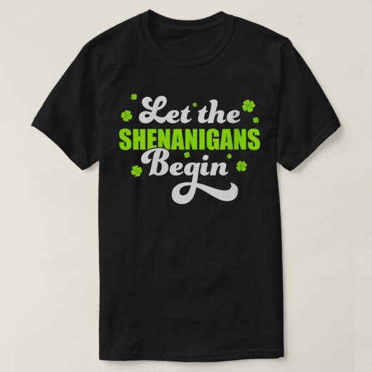 女子St patricks dayシェナニガンがSを開始 Tシャツ (デザイン正面)