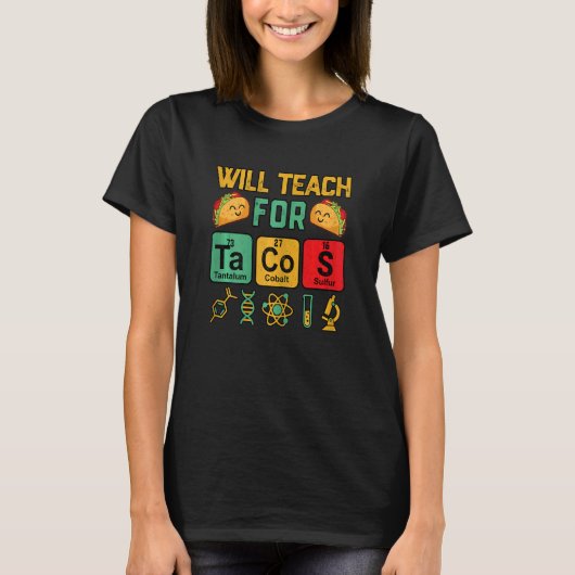 女子Stem先生がタコ教え火曜日に行われる Tシャツ (正面)