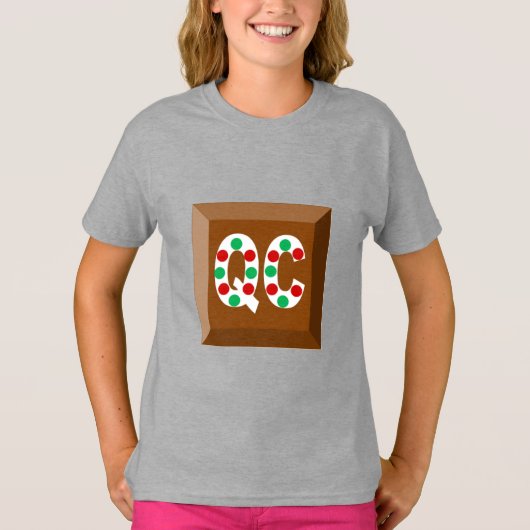 女子Tシャツチョコレートケベック Tシャツ (正面)