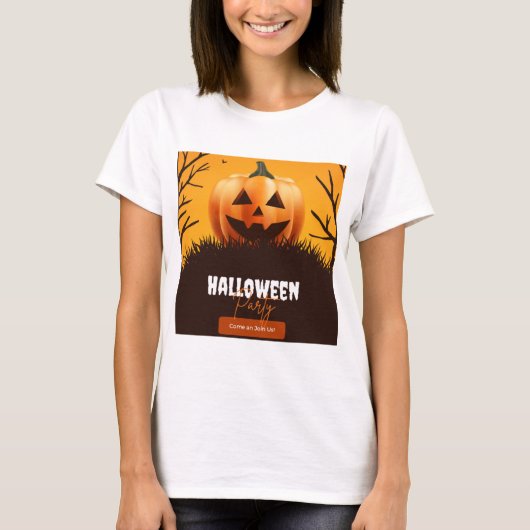 女子Tシャツハロウィーン Tシャツ (正面)
