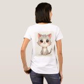 女子Tシャツ(かわいい猫) Tシャツ (裏面フル)