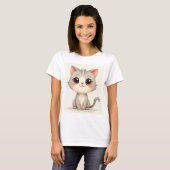 女子Tシャツ(かわいい猫) Tシャツ (正面フル)